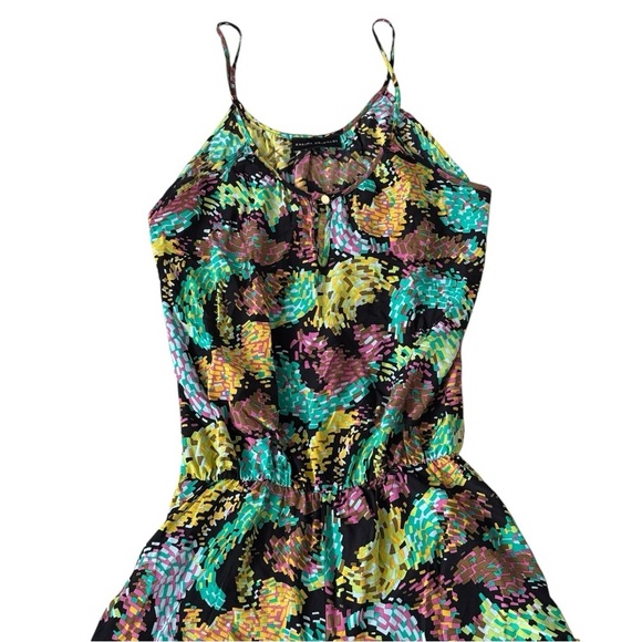 Revolve Karina Grimaldi Romper Size‎ S M Geometric Black Shorts Tank Top Beach - Picture 2 of 6